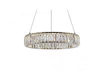 newport 8240 8240/40 chrome , подвесной светильник, chrome clear crystal d40*h7,6/200 cm led strip 24w 3100k 2640lm, доставка по Казахстану 