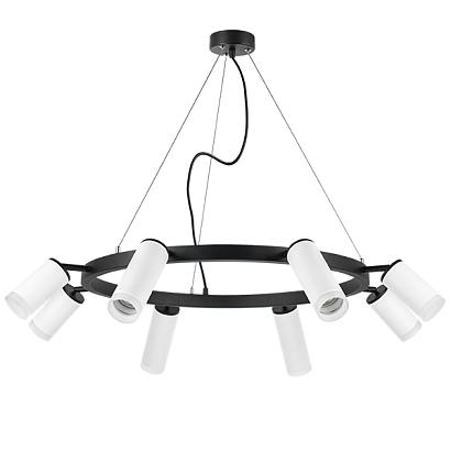 lr0188643640 подвесной светильник rullo 8х50w gu10 черный/белый (571018+214436-4+214486-4+202430-8), доставка по Казахстану 
