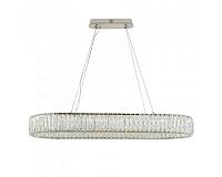 newport 8240 8240/90 oval , подвесной светильник, chrome сlear crystal l90*w30*h10/250 cm  led strip 3100k 42w 4620lm, доставка по Казахстану 