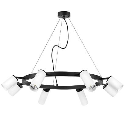люстры lr018864364 подвесной светильник rullo 8х50w gu10 черный/белый (571018+214436-4+214486-4), доставка по Казахстану 