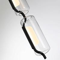 5003/20l l-vision odl23 283 черный матовый/прозрачный/стекло подвес led 20w 3000k kavia, доставка по Казахстану 