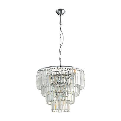 39514 светильник подвесной agrigento, диаметр 485мм, е14, 7х40w, сталь, хрусталь, доставка по Казахстану 