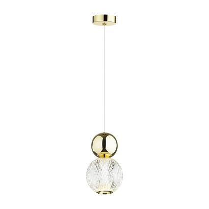 5008/7l l-vision odl23 419 золотой/прозрачный/металл/акрил подвес led 7w 4000k 350лм crystal, доставка по Казахстану 