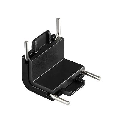 135271 SHINO NT24 черный Соединитель с токопроводом "Г" (потолок/стена) для низковольтного шинопровода IP20 24V EASY купить в Алматы svet.kz