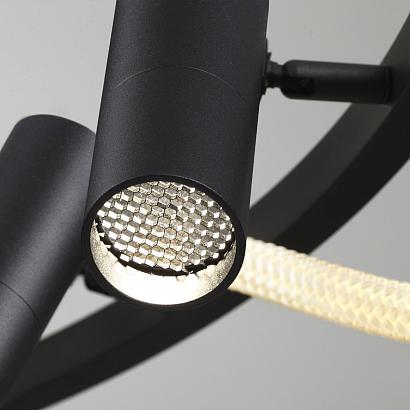 4391/55l hightech черный/металл/канат подвесной св-к ip20 led 50w 2020лм 4000k corda, доставка по Казахстану 