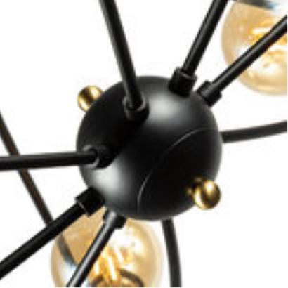 купить Потолочная люстра Arte Lamp Glasgow A1963PL-8BK в Алматы, svet.kz, доставка по Казахстану 