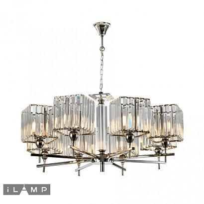 люстры подвесная люстра ilamp staten island p9514-8 nickel, доставка по Казахстану 