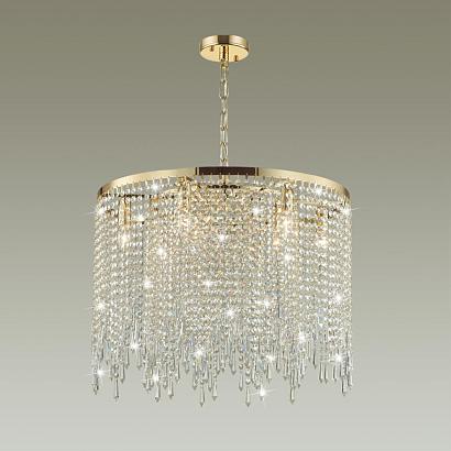 5028/9 modern odl23 429 золотой/прозрачный металл/хрусталь люстра e14 9*40w chokka, доставка по Казахстану 