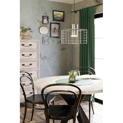 43649 подвесной потолочный светильник (люстра) milligan, 1х40w, e27, h1100, b380, сталь-цинк, белый, доставка по Казахстану 