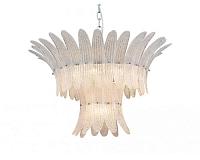 newport 8800 8812/c new , люстра, chrome clear glass with white sand d70*h36 cm e14 12*60w, доставка по Казахстану 