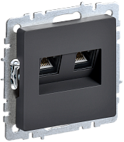 BRITE Роз. двойная RJ11+RJ45 кат.5E РК/Т12-БрГ граф. IEK 