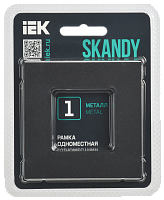 Дополнительная картинка SKANDY Рамка 1-мест. SK-F31Bl металл черн. IEK