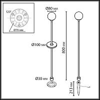 Дополнительная картинка 7120/3GLA Odeon Light  Ландшафтный светильник DEW