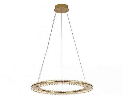 newport 8240 8241/600 gold new , подвесной светильник, gold сlear crystal d60*h3,3/250 см led strip 45w 3100k 4950lm, доставка по Казахстану 