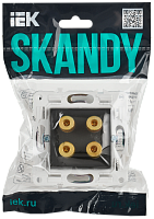 Дополнительная картинка SKANDY Аудиорозетка 4-мест. SK-A01G граф. IEK