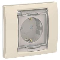 Розетка Schneider Electric Unica New с/з со шторками NU003744 