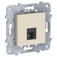 Розетка телефонная RJ11 одиночная 4 контакта Schneider Electric Unica New NU549244 