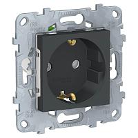 Розетка Schneider Electric Unica New с/з со шторками NU505754 