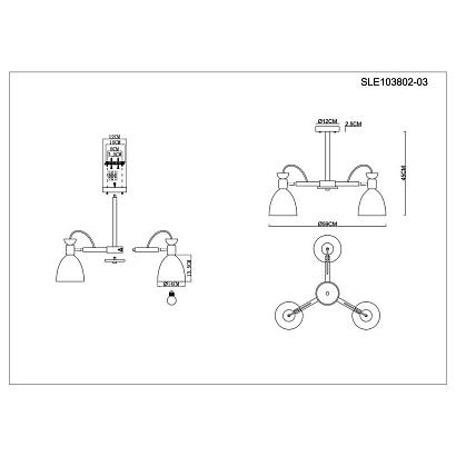 купить Потолочная люстра Evoluce Balcamo SLE103802-03 в Алматы, svet.kz, доставка по Казахстану 