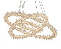newport 8280 8283/s gold new , подвесной светильник, gold clear crystal d40/d60/d80*h5/250 cm led strip 218w 3000k 21800lm, доставка по Казахстану 
