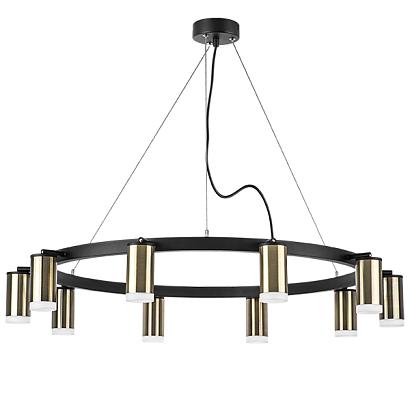 lr0203100 подвесной светильник rullo 10х50w gu10 черный/бронза (571020+214431-10+202430-10), доставка по Казахстану 