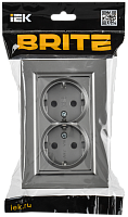 BRITE Роз. 2-я с з/к/ш пл 16А в сб. РСшПл12-3-БрС сталь IEK 