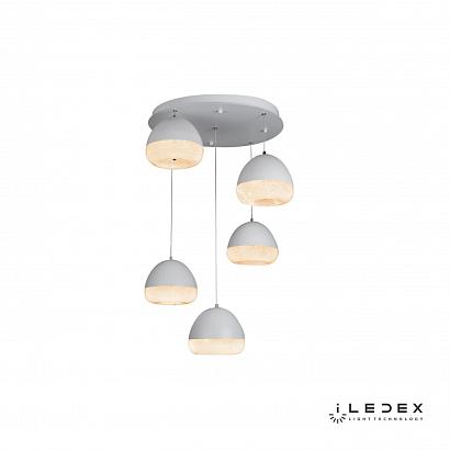 подвесная светодиодная люстра iledex flake wld8885-5y wh, доставка по Казахстану 