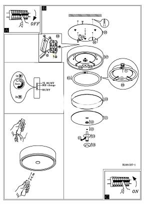 люстры светильник потолочный eglo corona 1 91604, доставка по Казахстану 