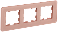 BRITE Рамка 3-мест. РУ-3-2-Бр стекло дым. RE IEK 