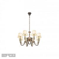 Дополнительная картинка Подвесная люстра iLamp Alesti P2424-8 Nickel