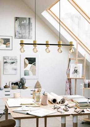 43541 подвесной потолочный светильник (люстра) chieveley, 5х40w, e27, l885, b85, h1100, сталь-дерево, доставка по Казахстану 