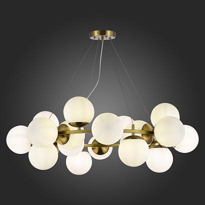 люстры sle1191-203-20 люстра подвесная золотистый/белый e27 20*60w fratta, доставка по Казахстану 