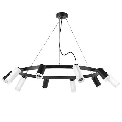люстры lr0203758650 подвесной светильник rullo 10х50w gu10 черный/белый (571020+214437-5+214486-5+202430-10), доставка по Казахстану 