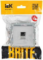 BRITE Роз. комп. RJ45 кат.6 РК11-БрА алюм. IEK 