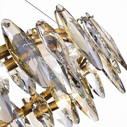 sl1227.303.08 люстра подвесная st-luce латунь/прозрачный e14 8*40w ancona, доставка по Казахстану 