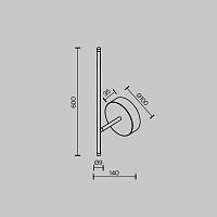 Дополнительная картинка Настенный светильник (бра) Technical C085WL-L7BS2.7K