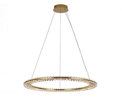 newport 8240 8241/800 gold new , подвесной светильник, gold сlear crystal d80*h3,3/250 см led strip 60w 3100k 6600lm, доставка по Казахстану 