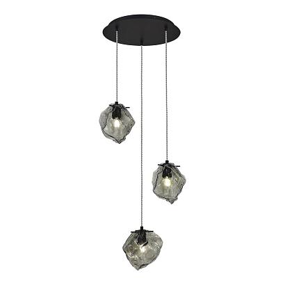 люстры sl1175.403.03 светильник подвесной st-luce черный/серо-зеленый e14 3*40w portici, доставка по Казахстану 