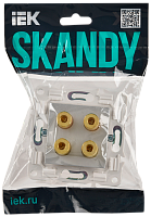 Дополнительная картинка SKANDY Аудиорозетка 4-мест. SK-A01S сереб. IEK