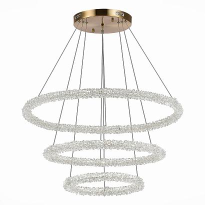 люстры sl6110.203.03 люстра подвесная st-luce золотистый/золотистый led 3*35w 3000 - 6500k, доставка по Казахстану 