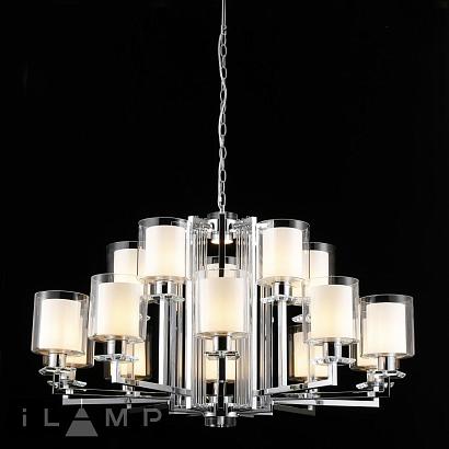 подвесная люстра ilamp king rm6201-10+5 cr+cl, доставка по Казахстану 