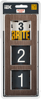 BRITE Рамка 3-мест. РУ-3-1-Бр металл коричн. RE AL IEK 