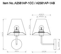 Бра Arte Lamp Elba A2581AP-1AB
