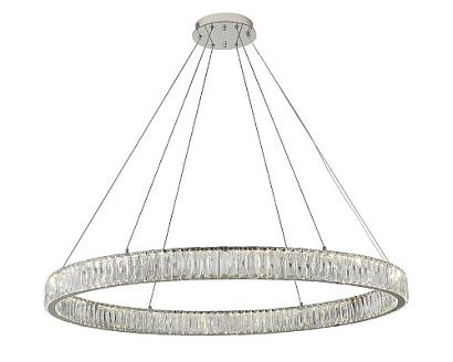 newport 8240 8240/100 chrome , подвесной светильник, chrome сlear crystal d100*h7,6/500 cm led 60w 3100k, доставка по Казахстану 