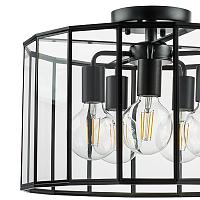 люстры 798257 (mx7961-5a) люстра  genni 5х40w e27 черный матовый/прозрачный (в комплекте), доставка по Казахстану 