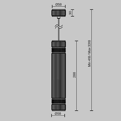 Подвесные Подвесной светильник Maytoni MOD475PL-01B Metropolis, доставка по Казахстану 