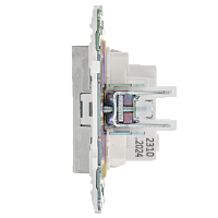 SKANDY Роз. без з/к с з/ш 10А SK-R01N никель IEK 