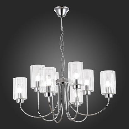 люстры sle1127-103-08 люстра подвесная хром/прозрачный e14 8*40w tilda, доставка по Казахстану 