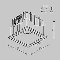 Дополнительная картинка Встраиваемый светильник Technical DL043-01-10W3K-SQ-W-1