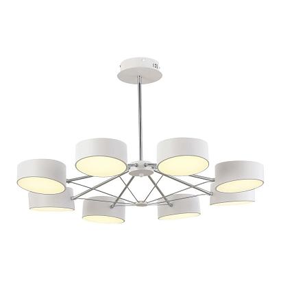 люстры sle6005-502-08 светильник потолочный белый/белый led 8*10w valle, доставка по Казахстану 